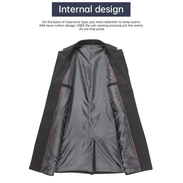 Регулярное мужское шерстяное пальто Зимний цвет твердый одногрудный карманный верблюд мужской длинный плащ мужской пальто