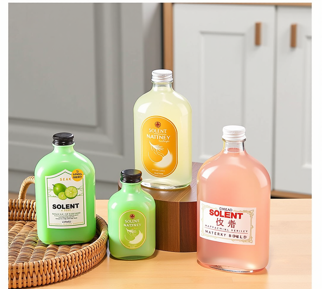 500ml Clear Glass Sauce Bottle with Screw Cap for Beverages Sauces