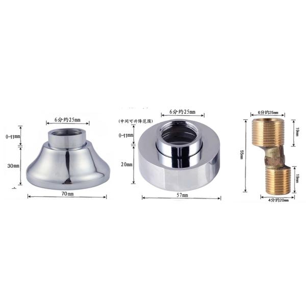 Golden Bathtub Faucet Cover Plate , Height Adjustable Tub Spout Cover Plate