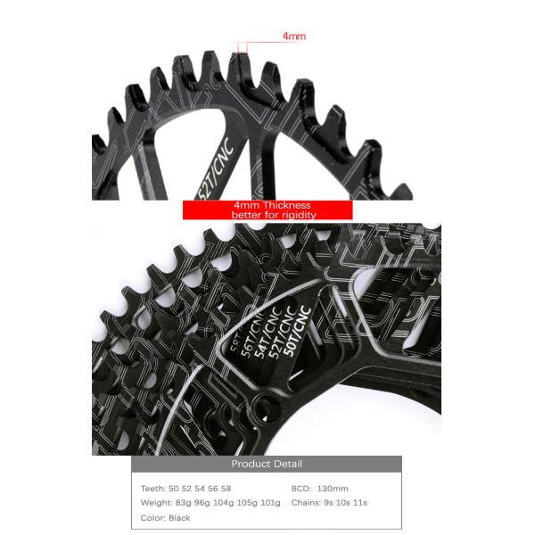 Bicicletas de carretera Super Hollowtech Taiwan BCD130 170mm 54T Cranksets para y rendimiento