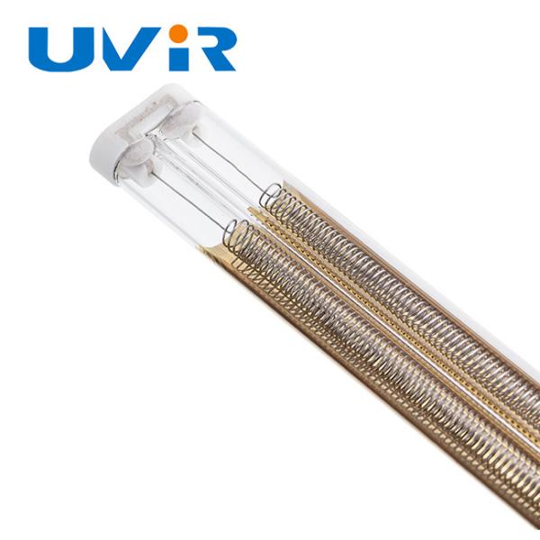 lampe d'infrarouge de la vague 1kw moyenne, lampes de chauffage de quartz avec le réflecteur d'or