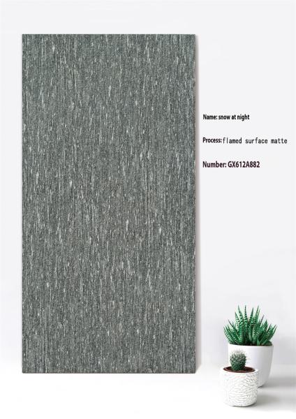 60x120cm Surface enflammée Mat gris Rideau de mur Carreaux épais Pour balcon ISO9001 résistance aux acides