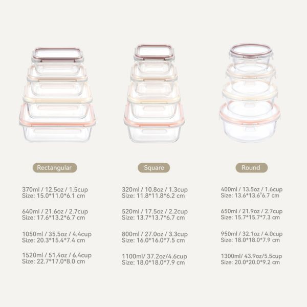 IKOO High Borosilicate Glass Food Container with PP Lid Microwave Safe Factory Price