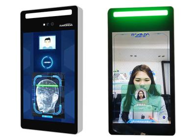 Sistema do controle de acesso do reconhecimento de cara do painel LCD do IPS ângulo de visão completo de 8 polegadas