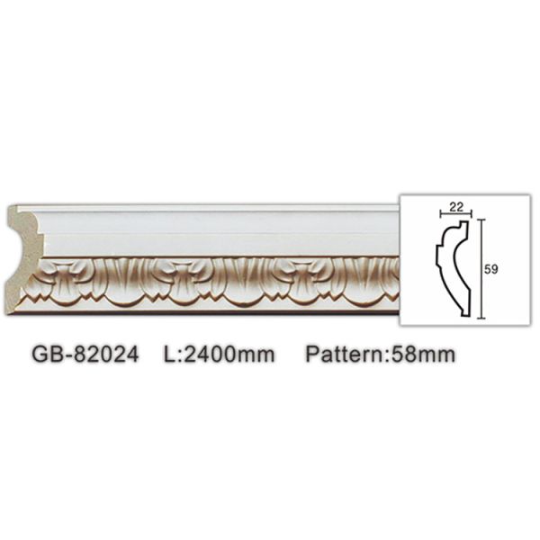 GB-82024 Wholesale Pu Foam 3D Waterproof House Redecoration Cornice Mouldings For Ceiling
