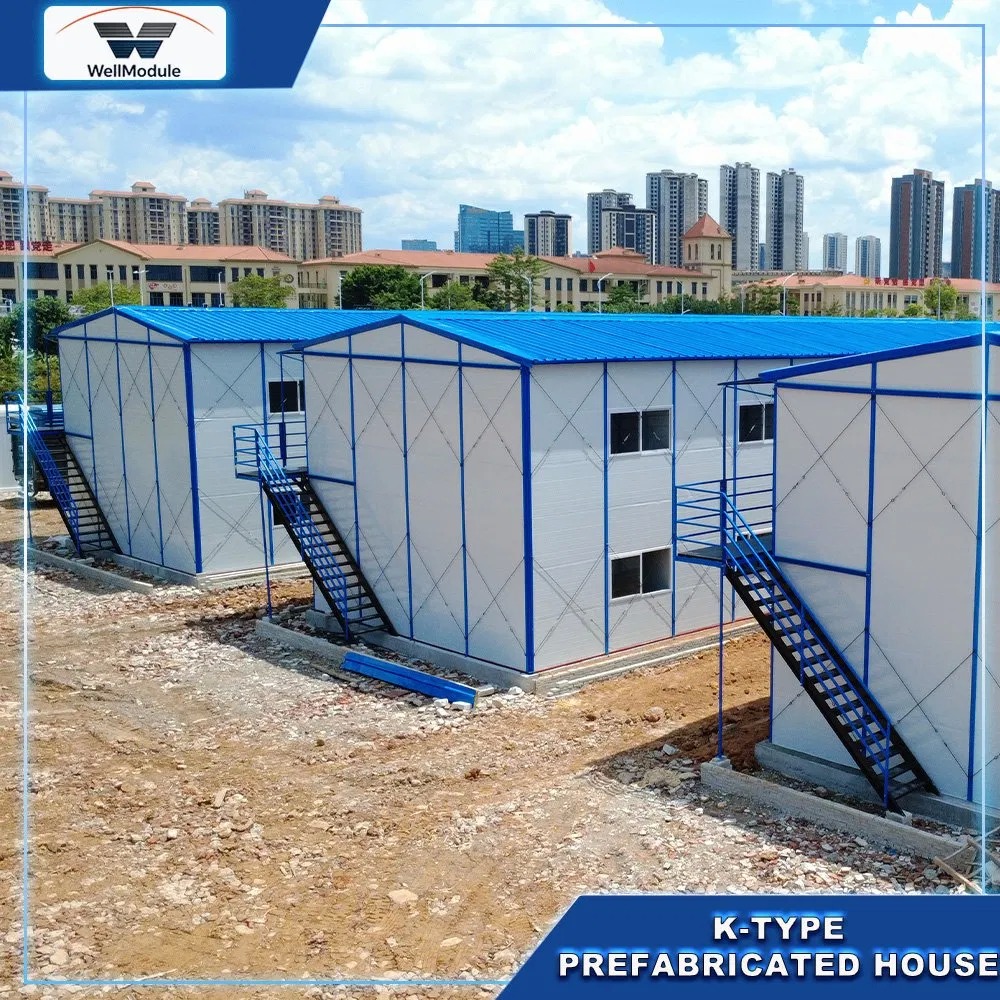 K Type Prefabricated Modular House Portable Mobile Building for Temporary Worker Housing Construction Camp Low Cost Fast Installation
