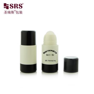 RPPE 50ml 75ml Replaceable Injection Customized Cream-Colored Plastic Mono PP PCR Roll On Bottle  For Deodorant Gel