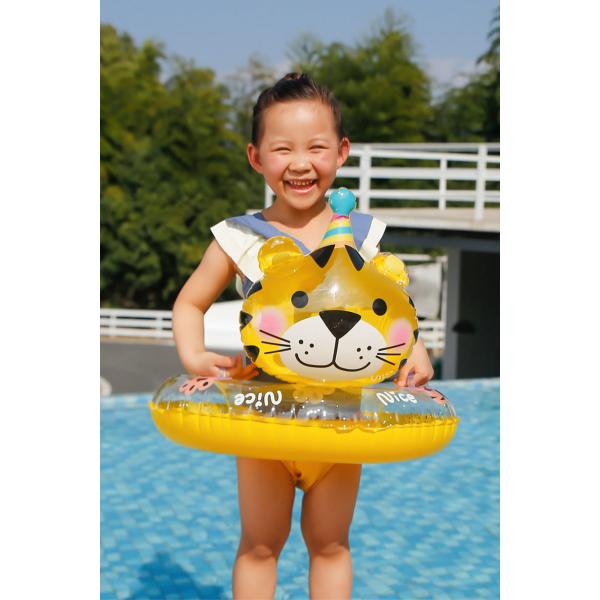 Unisex Inflatable Pool Float Ring for Kids Prevents Rollovers and Provides Endless Fun