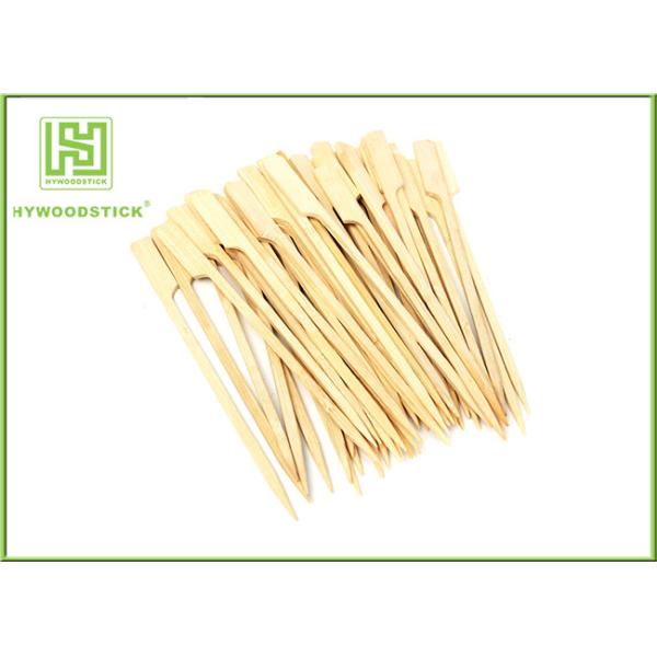 Fancy Long Bamboo Cocktail Sticks , Paddle Bamboo Skewers For Birthday Party Decorations