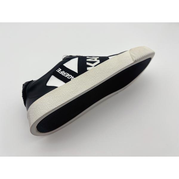 Black Leather Slip Resistant Work Shoes Womens Stylish Soft Nappa Pu