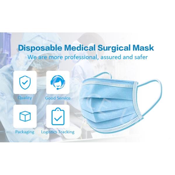 Breathable Disposable Medical Mask , Dustproof 3 Ply Surgical Face Mask