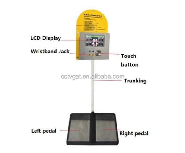Testeur ESD de bande de poignet et de chaussures avec écran LCD de 4,3 pouces 750KΩ-100MΩ