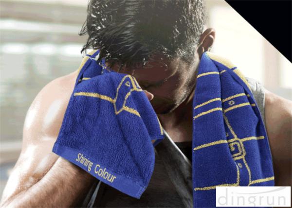 Antibacterial Terry Yarn Dyed Sports Gym Towels For Adults / Children