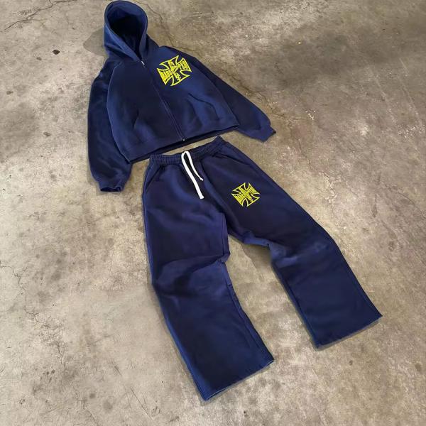 Custom Lightweight French Terry Cotton Cut Raw Hem Cropped Vintage Acid Wash Sun Faded Blank Zip Up Baggy Hoodie