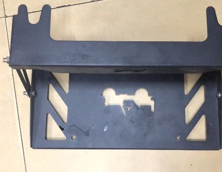 Metal Stell & Stainless steel Licence Frame Silver / Black