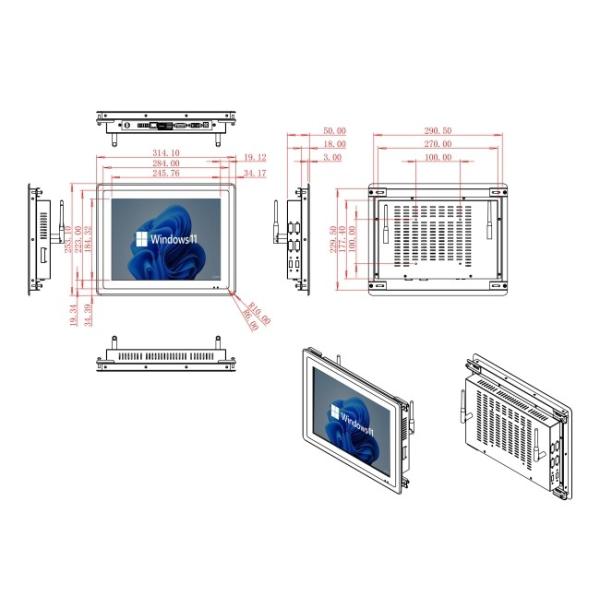 12.1-Inch Professional Windows Screen for Medical Devices and Automation