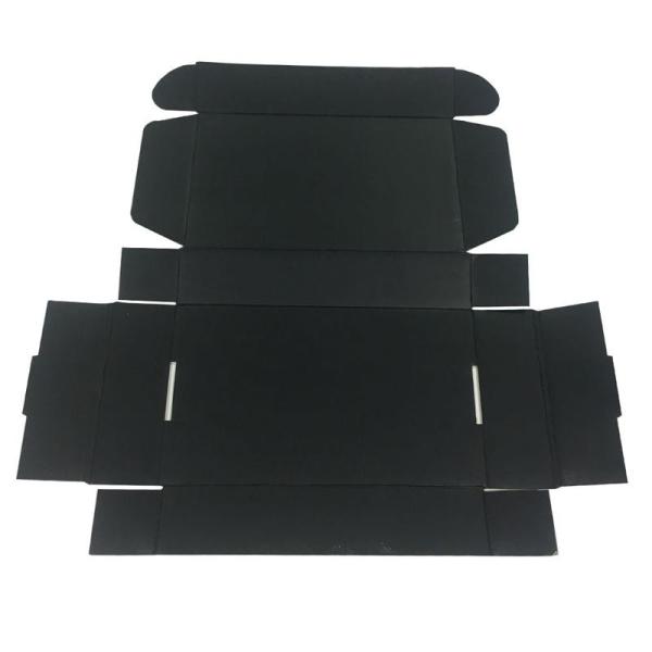 35 x 24 x 7cm Corrugated Gift Boxes Gold Logo OEM With  Black Color