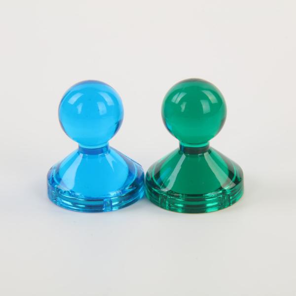 7 pinos magnéticos da placa do neodímio N35 transparente das cores para Whiteboard