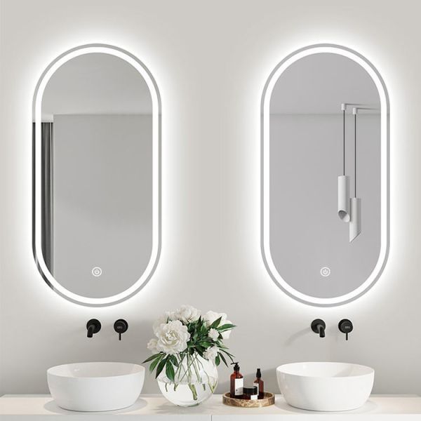Smart Modern Frameless LED Bathroom Mirror Explosion Proof LED Arch Mirror