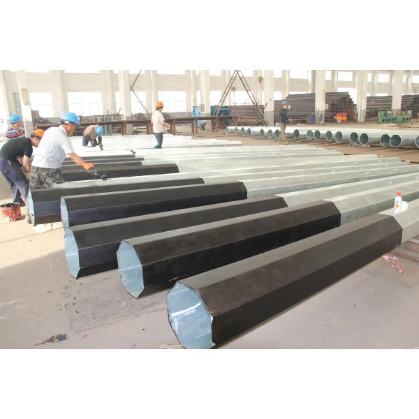 ISO оцинкованная линия электропередачи стальной передачи столб горячее погружение 160 км / ч