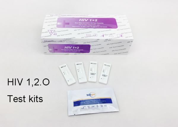 Tri - Line HIV 1,2,O Home Testing Kits Blood Specimen 4mm Cassette Private Test