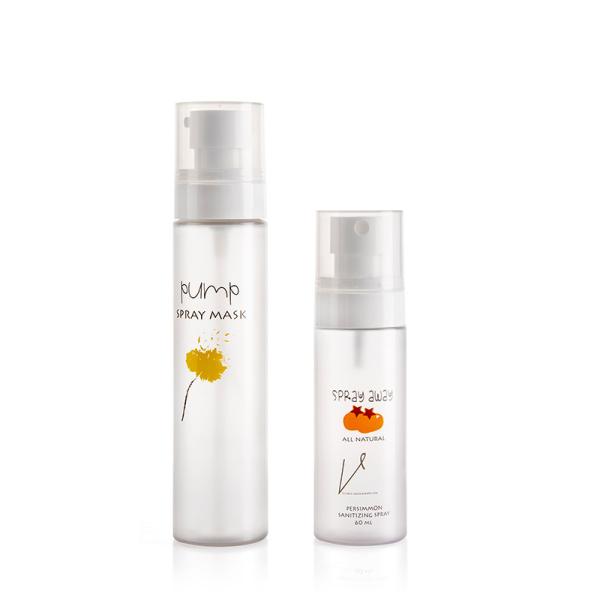 Garrafas plásticas vazias de cosméticos recicláveis para cuidados com a pele