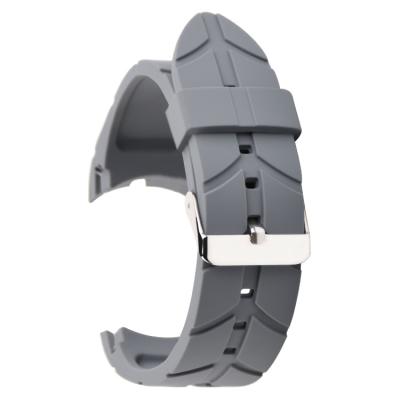 Leaf Texture Mens Rubber Watch Bands , 24mm Silicone Watch Strap