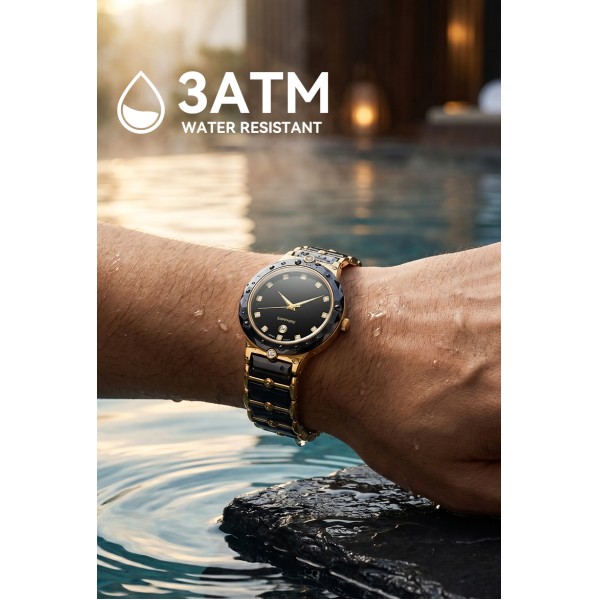 Aethelgard Ceramic Quartz Couple Watches
