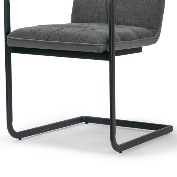 Luxury Gray Velvet Seater Z Shape 880mm Modern Leisure Chair