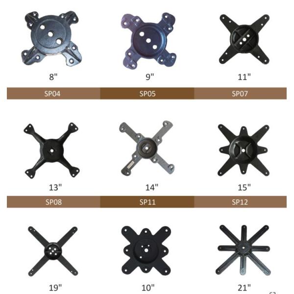 Restaurant Dining Table Legs Round Metal Bar Table Base Black / Brown Colour