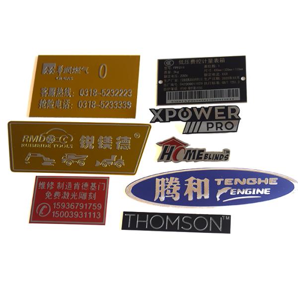 Custom Embossed Aluminum Alloy Nameplate Logo Metal Tag Nameplate For Bag And Cloth