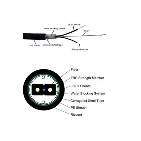 H Type FTTH Optical Fiber Cable GJXFHA Fiber Cables 2F 7MM