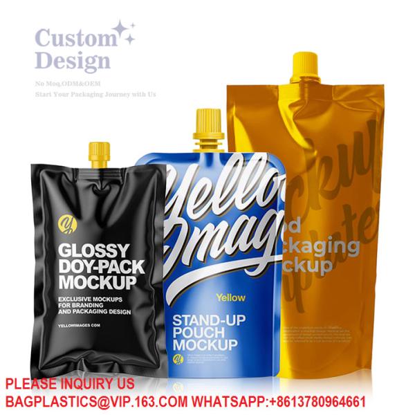 Eco Transparent Travel Bag Custom Beer Beverage Food Grade Transparent Clear Spout Pouch