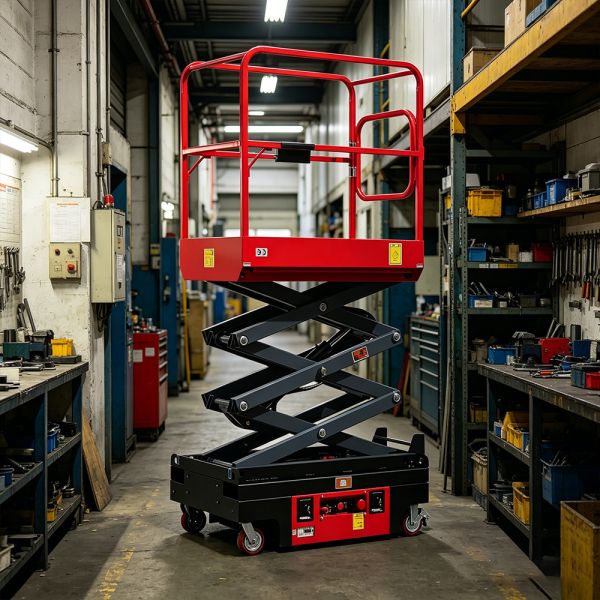 Upright Mobile 4x4 Scissor Lift Property Janitorial Aerial Work Platform
