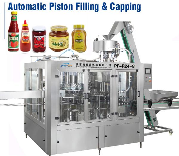 CE Certified 5000BPH 600ml Barbecue Sauce Bottle Filler filling and capping machine stainless steel food class