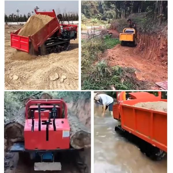 O auto que carrega a borracha automática de 1,5 toneladas segue o descarregador do transportador para o transporte