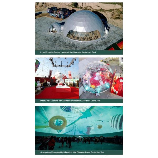 25m Outdoor Round Commercial Geodesic Dome Tents Spherical Show Canopy For Event
