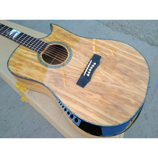 AAAA custom guitar all solid imported Olive wood Ryans style guitar customize handmade acoustic guitar