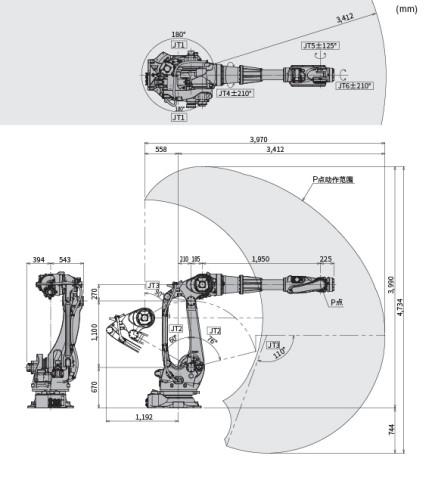 Industrial Robotic Arm For Sale BX200X Kawasaki Robot Arm Six Axis