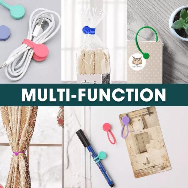 Силиконовые магнитные кабельные галстуки многоразовые кабельные организаторы наушники кабели USB кабельный менеджер хранитель обертывание галстуки ремни закладки