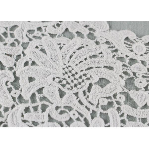 French Guipure Venice Lace Cotton Lace Neck Applique Water Soluble For Blouses