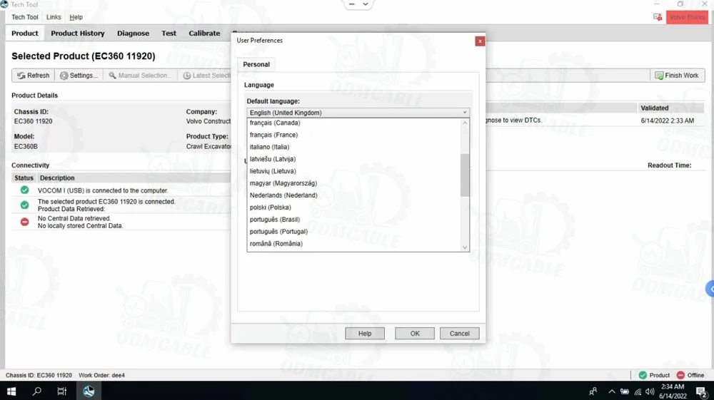 VOCOM 2 88894000 Усовершенствованный диагностический инструмент экскаватора для грузовиков Mack и тяжелых грузовых автомобилей