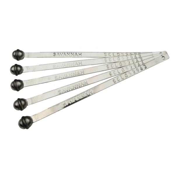 216mm Fixed Length Self Locking Metal Strapping Seals With Markable Area 150*8mm