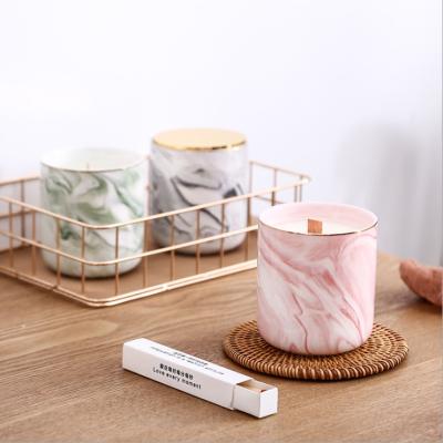 Empty Round Ceramic Candle Holder Cottage Handmade Colorful Candle Container