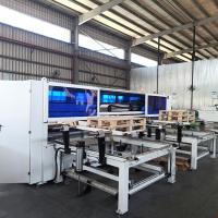 Pálete de madeira semi automática do CNC que prega a máquina de empilhamento
