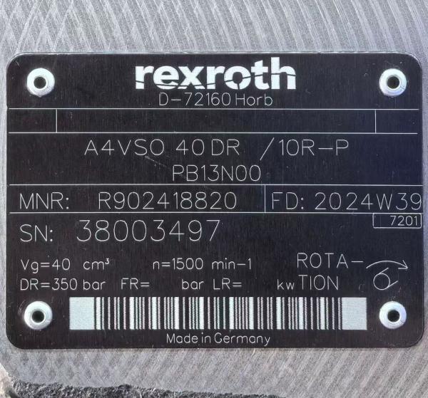 Rexroth A4VSO355 Hydraulic Piston Pump 280 Bar 1800 RPM