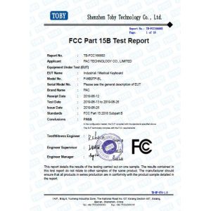Shenzhen PAC Technology Co., Ltd Certifications