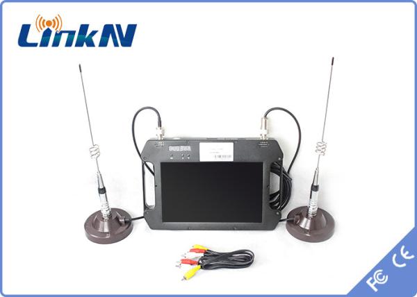 Handheld COFDM Digital Video Receiver AES256 Encryption FHD CVBS H.264 with Display Battery Powered