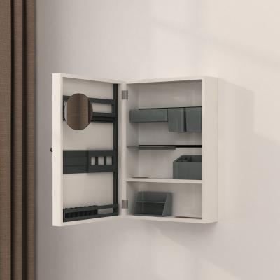 Multifunction Wall Storage Cabinet With Mirror NC painting white Color