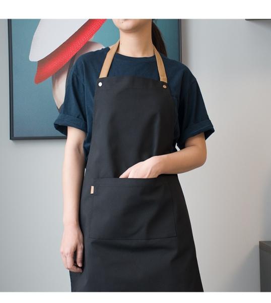 O verde azul preto personalizou Logo Cotton Kitchen Apron Durable para cozinhar o cozinheiro chefe